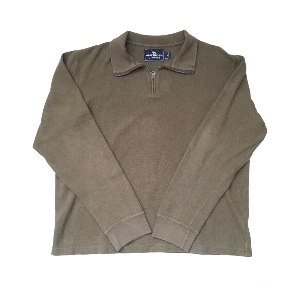 American Living Olive Green Men's Large Sweater